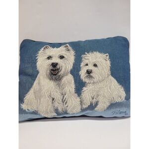 Westie Dog Throw Pillow Decorative Accent Tapestry West Highland‎ Terrier 16x11